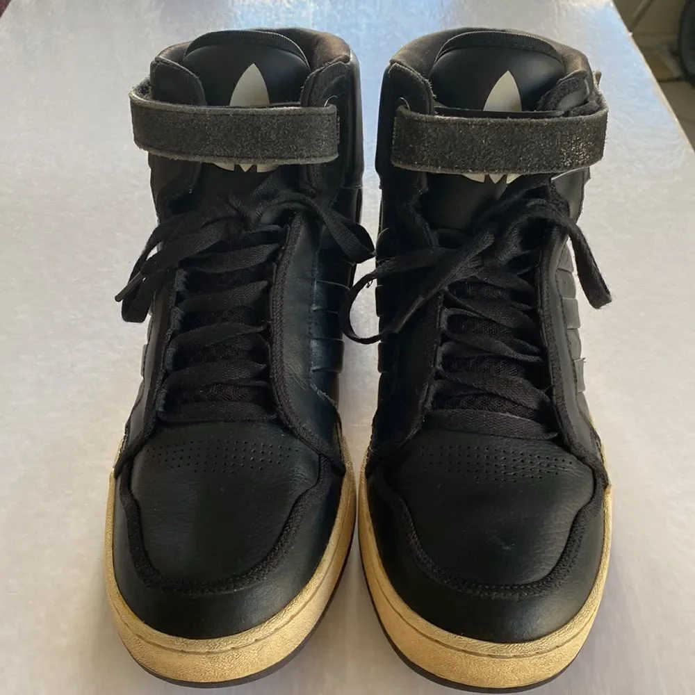 ADIDAS Men’s Black Leather HiTops Art# G59950 Size 12